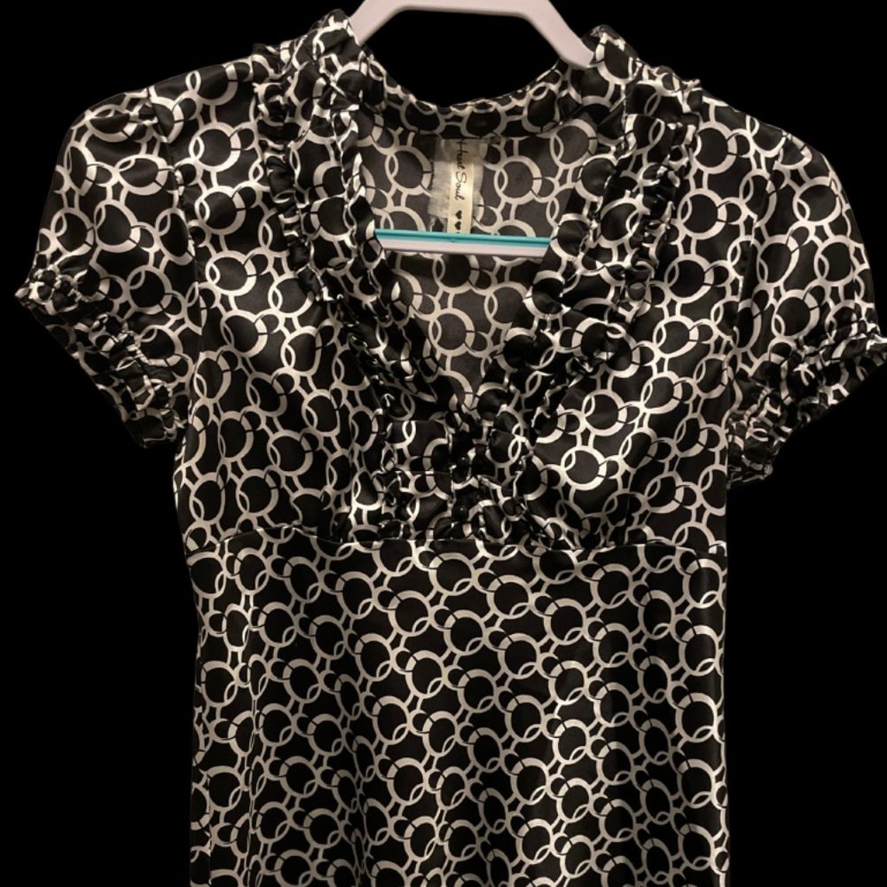 HeartSoul Black & White Blouse